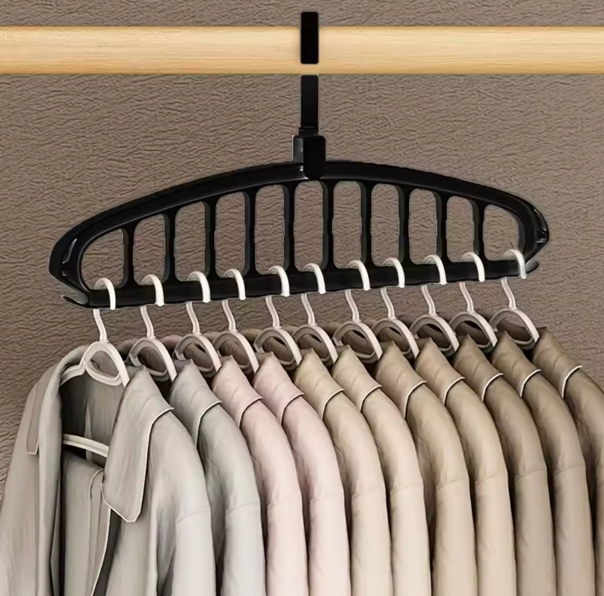 Rotating Folding Clothes Hanger Closet Organizer Multi-port Clothing Drying Rack Foldable Plastic Scarf 11-hole Storage Hangers