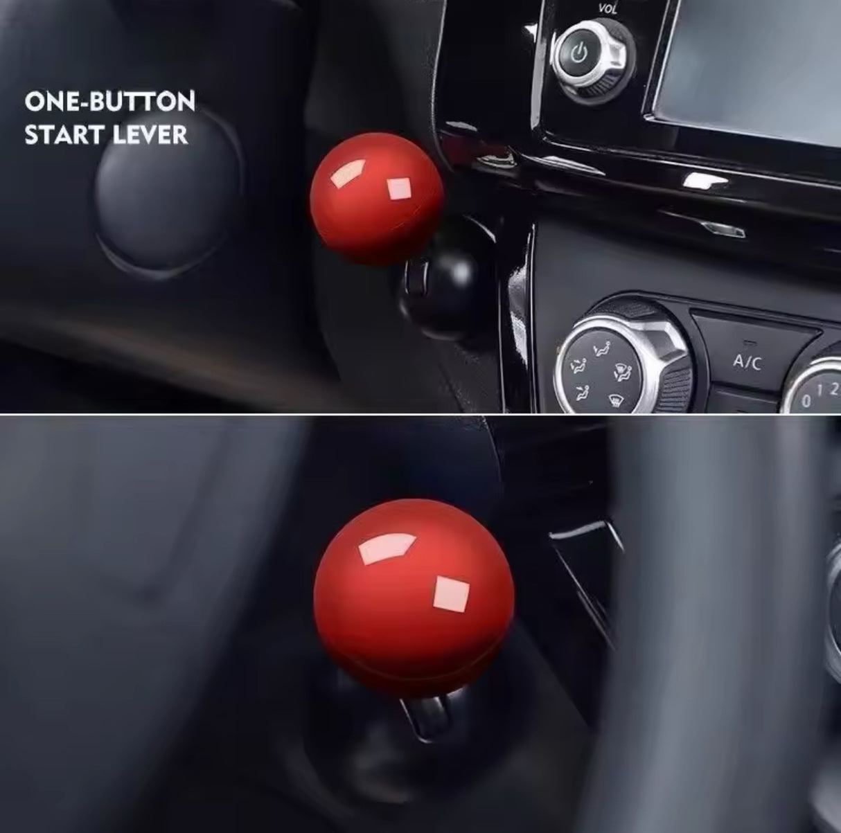 New Start Button Push Start Auto Ignition Button Cover Automotive One-Touch Button Rocker Car Engine Push Start Stop Lever