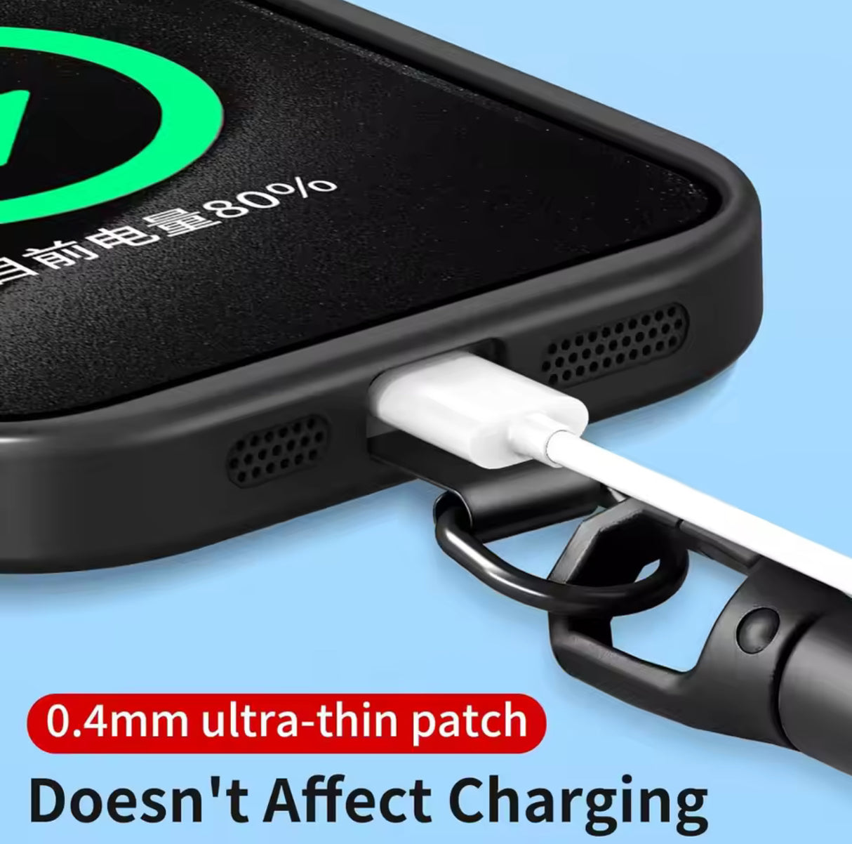 Universally Minimalist Wrist Strap Phone Lanyard with Adjustable Drop-Proof Design, 2 Phone Tether Tabs for All Mobile Phones