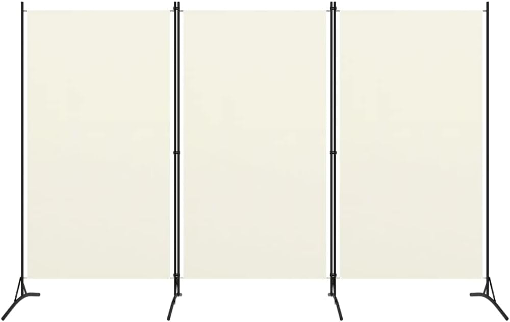 3 Panels Privacy Room Divider Partition Folding Foldable Screen Panel Iron