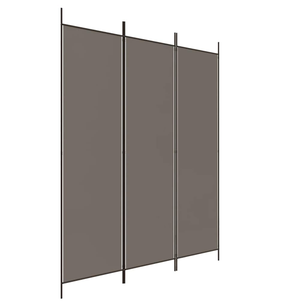 'vidaXL 6-Panel Room Divider in Black - Versatile and Foldable Partition, Made with Durable Fabric and Iron, Ideal for Bedroom and Living Room