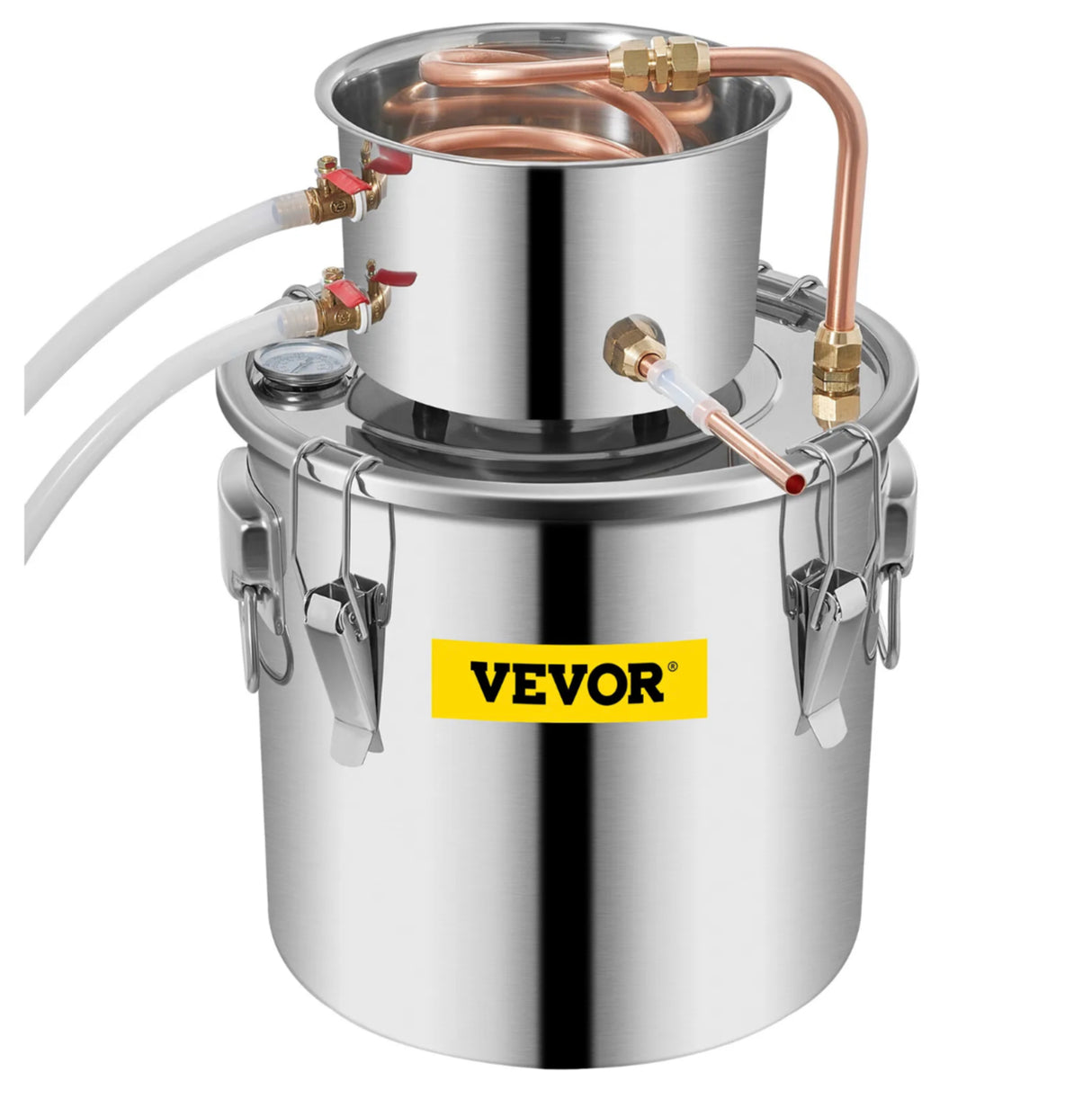 Alcohol Distiller Water Wine Home Copper Boiler Moonshine Still 12L 3Gal