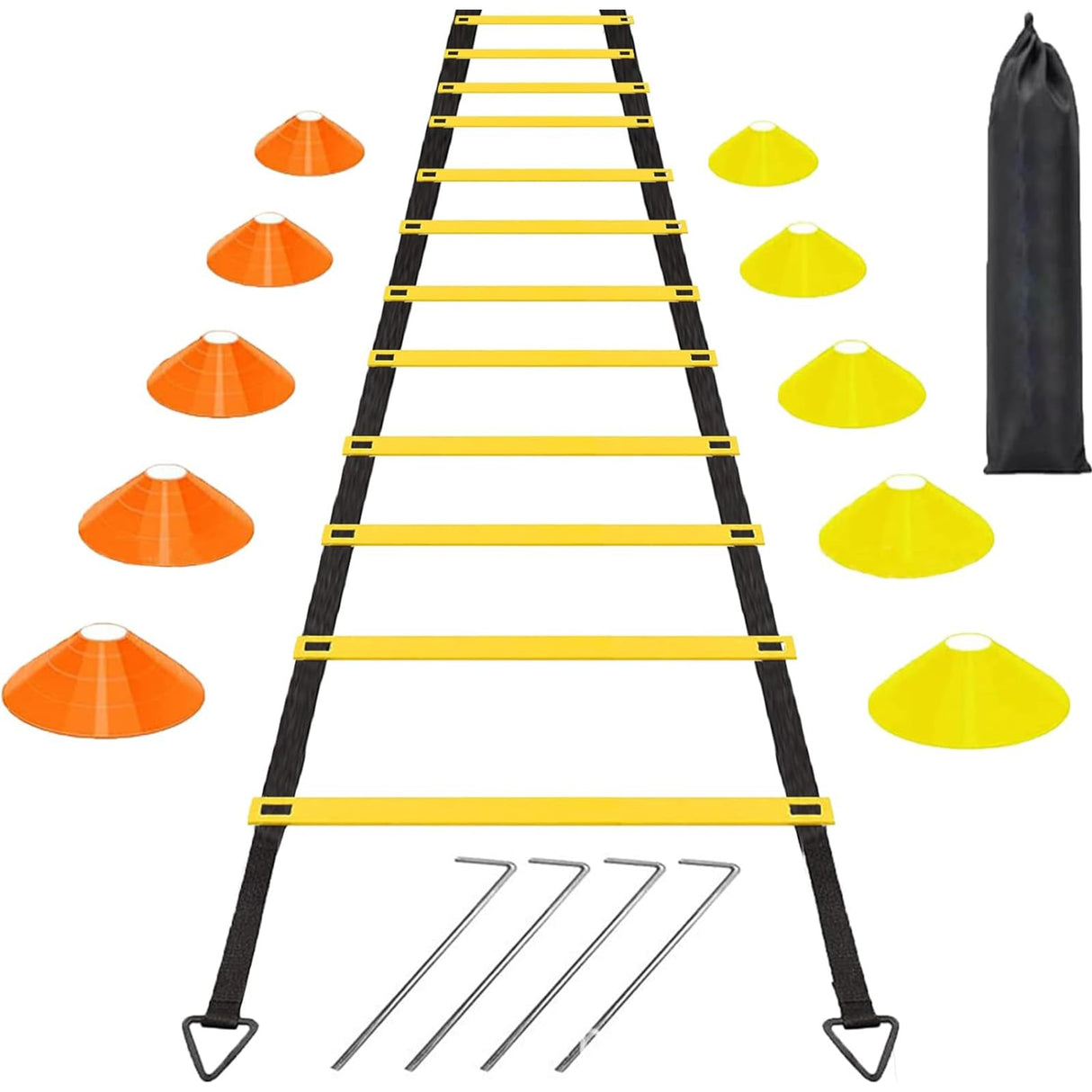 Agility Ladder - Agility Speed and Balance Training Ladder for Soccer Basketball Boxing Softball Footwork Sports Agility Training with Scale and Carry Bag
