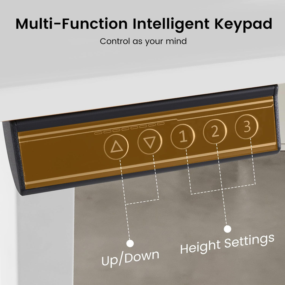 Yodolla Electric Standing Desk, 120x60cm Height Adjustable Sit Stand Desk with Memory Function, Ergonomic Computer Desk for Home Office, Gaming Desk, Study Table with Hooks, White Frame Desktop