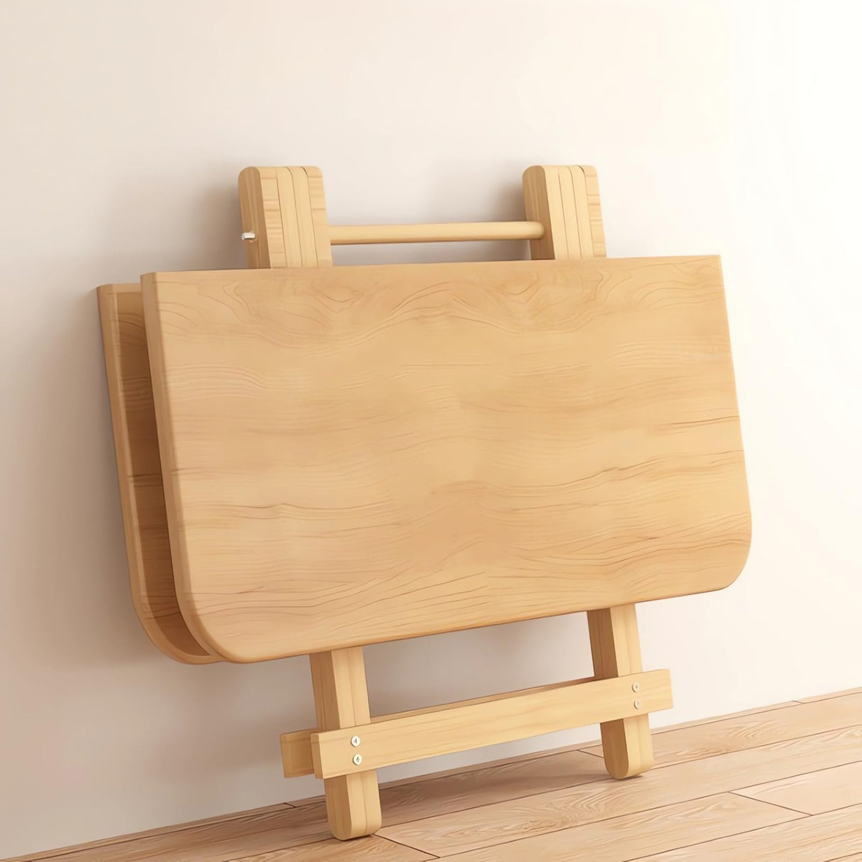 Foldable Dining Table, Living Room Table, Dining Room, Garden, Dormitory Study Table, Solid Wood Office Desk A40 (Wood, 80X80X74)