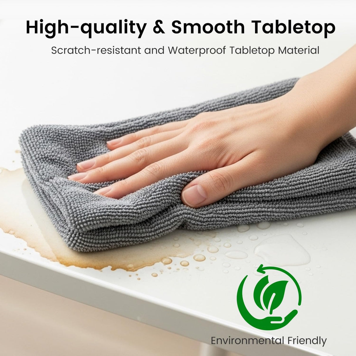 Yodolla Electric Standing Desk, 120x60cm Height Adjustable Sit Stand Desk with Memory Function, Ergonomic Computer Desk for Home Office, Gaming Desk, Study Table with Hooks, White Frame Desktop