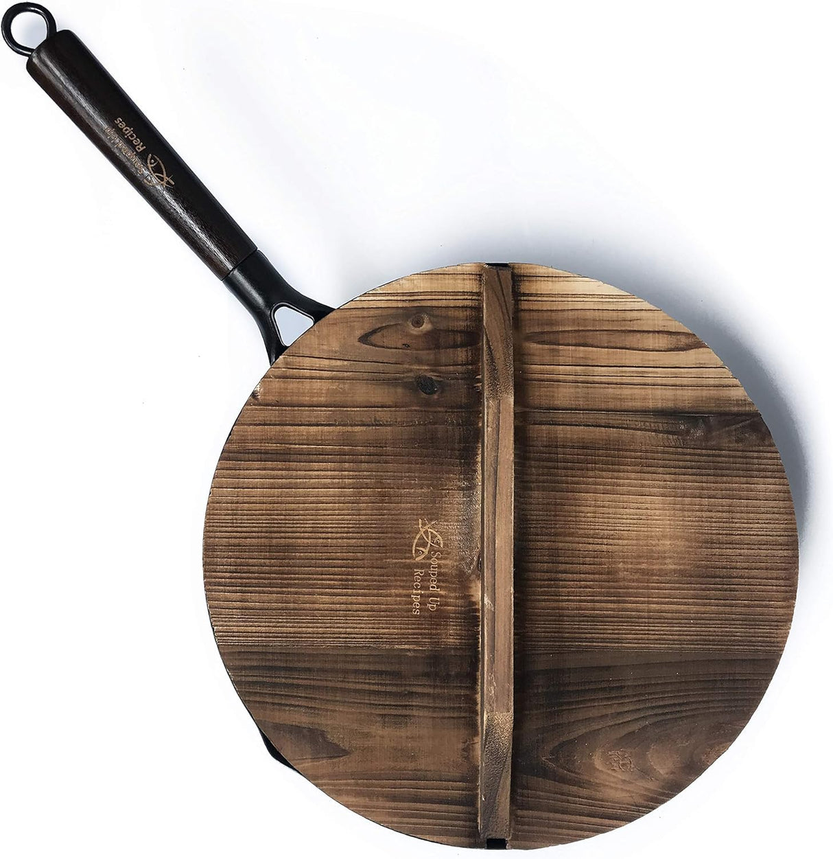 Carbon Steel Wok for Electric, Induction and Gas Stoves (Lid, Spatula and User Guide Video Included)