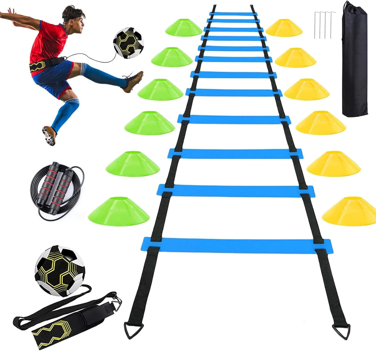 Soccer Agility Training Equipment Set - Speed Training Equipment for Soccer Football Basketball
