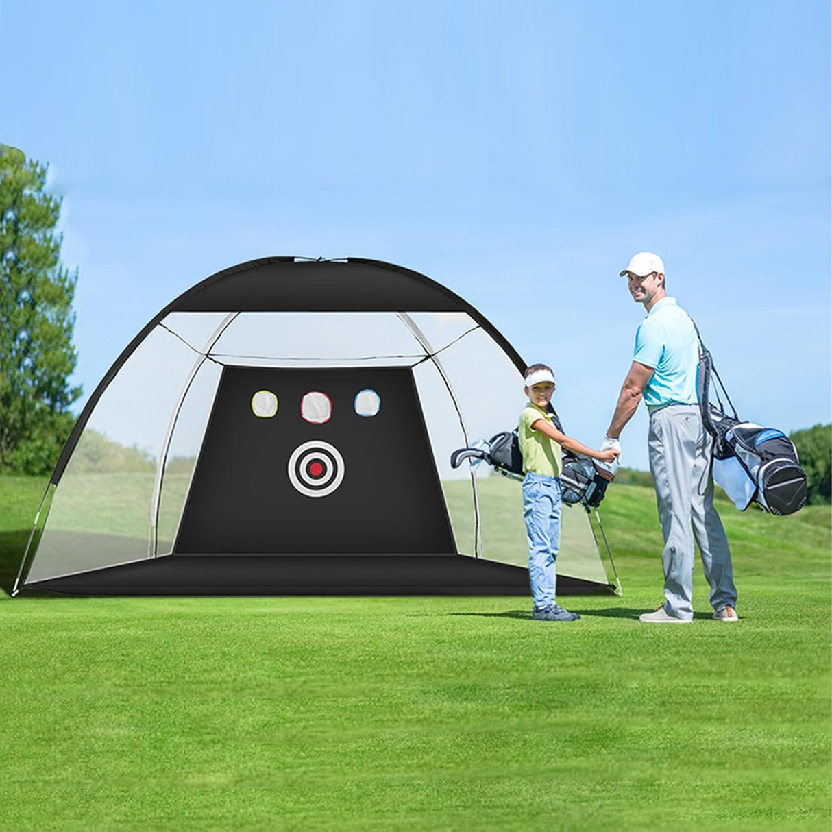 300 * 210 * 180Cm Golf Practice Net, Golf Training Net for Backyard Chipping Driving, Garage, Outdoor/Indoor