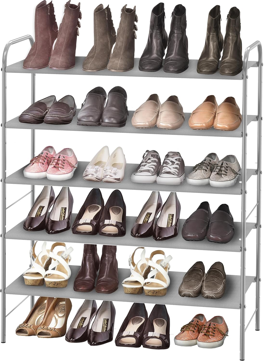 Simple Houseware 5-Tier Shoe Rack Storage Organiser, Grey