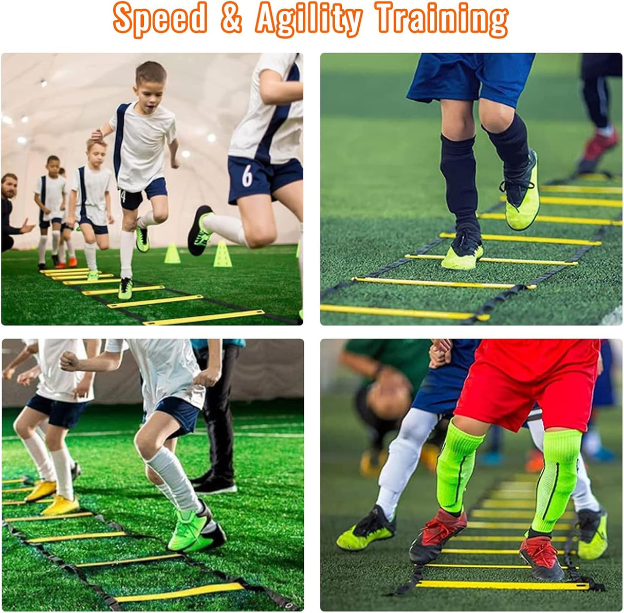 Soccer Agility Training Equipment Set - Speed Training Equipment for Soccer Football Basketball
