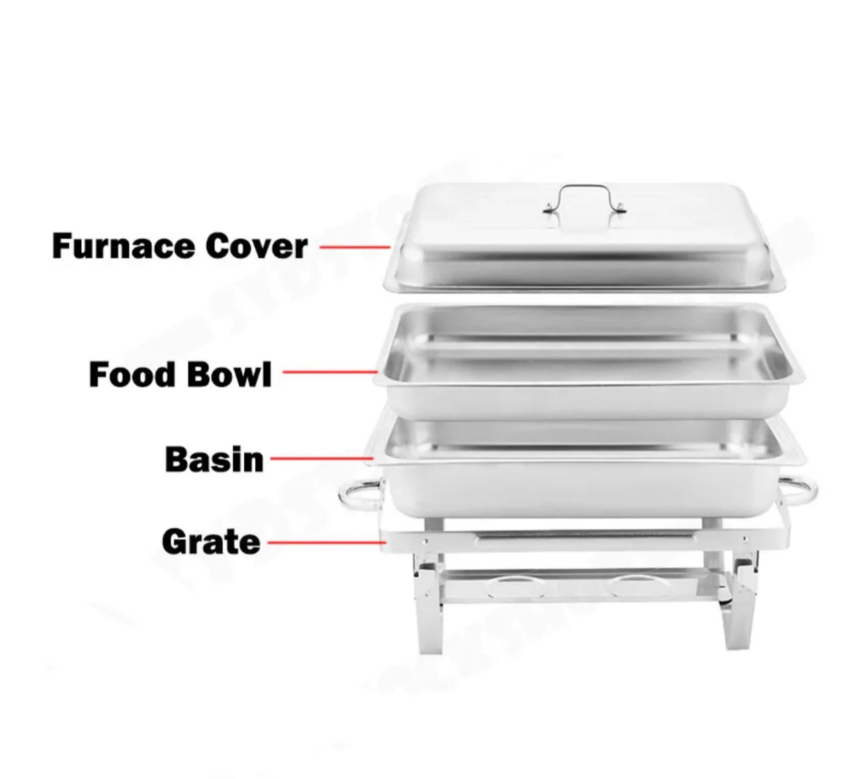 Multi Stainless Steel Bain Marie Chafing Dish Buffet Food Warmer 9L/4.5L*2/3L*3