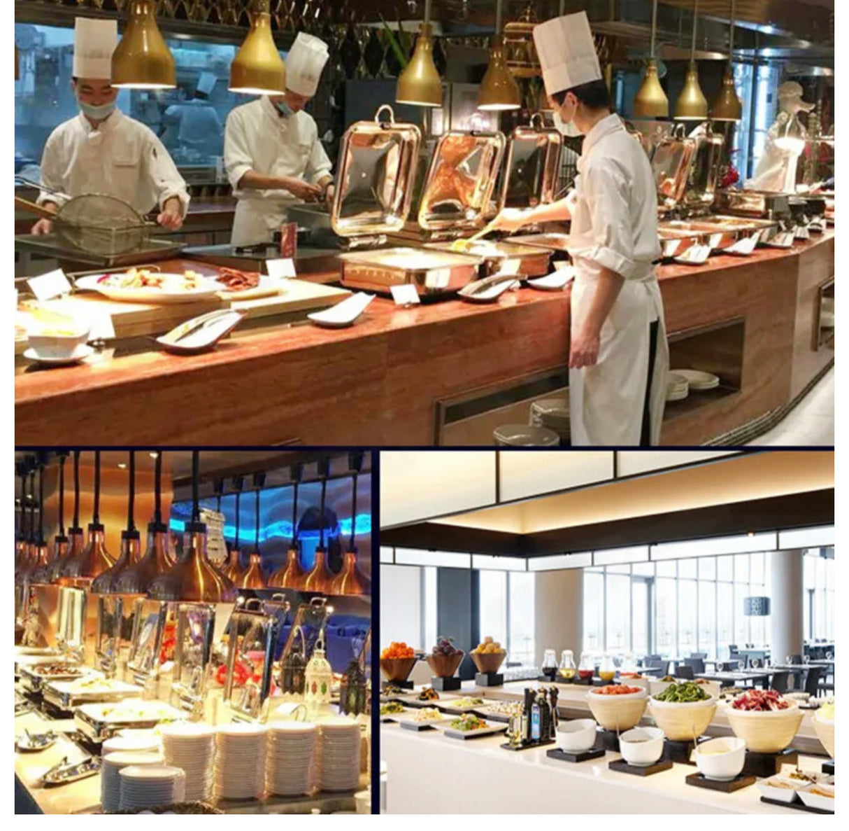 Multi Stainless Steel Bain Marie Chafing Dish Buffet Food Warmer 9L/4.5L*2/3L*3