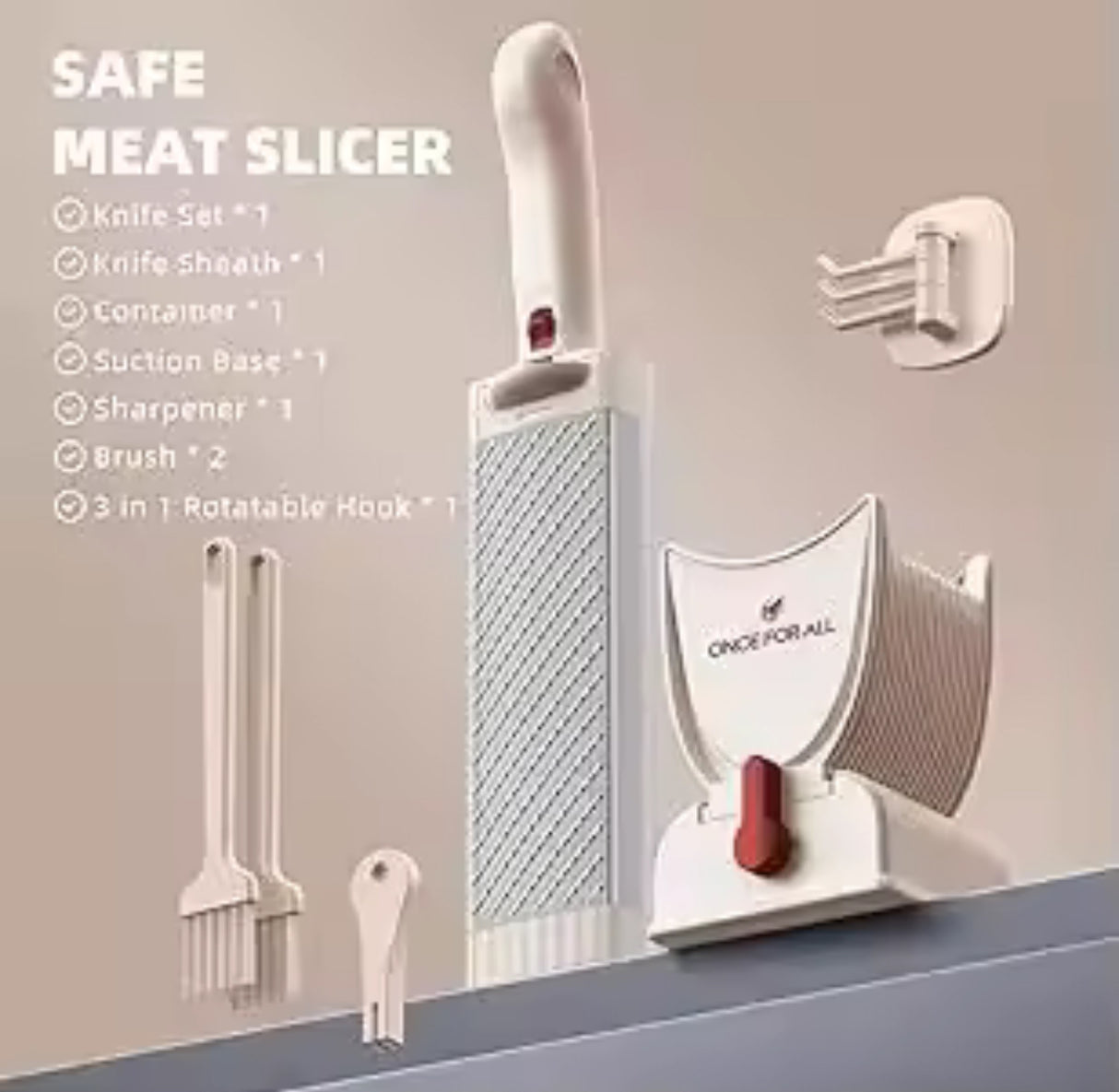 All Miniature Manual Stainless Steel Fresh Meat Cutter Chopper for Meat Slicing Strips Dices for Home Kitchen