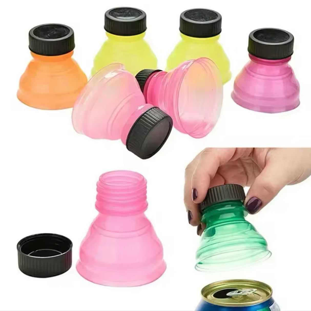 3PCS Bottle Covers Reusable Beverage Can Lid Beer Beverage Can Lid Top Protector Leak Proof Seal Beverage Cap