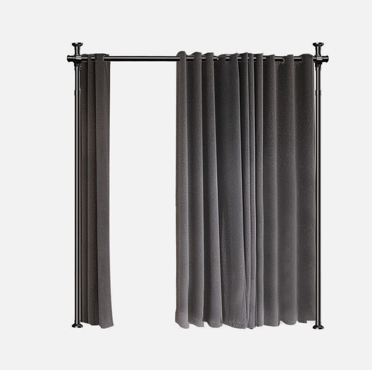 Large Room Divider Panel Privacy Partition Divider Screen Rod 1.1-3m Adjustable