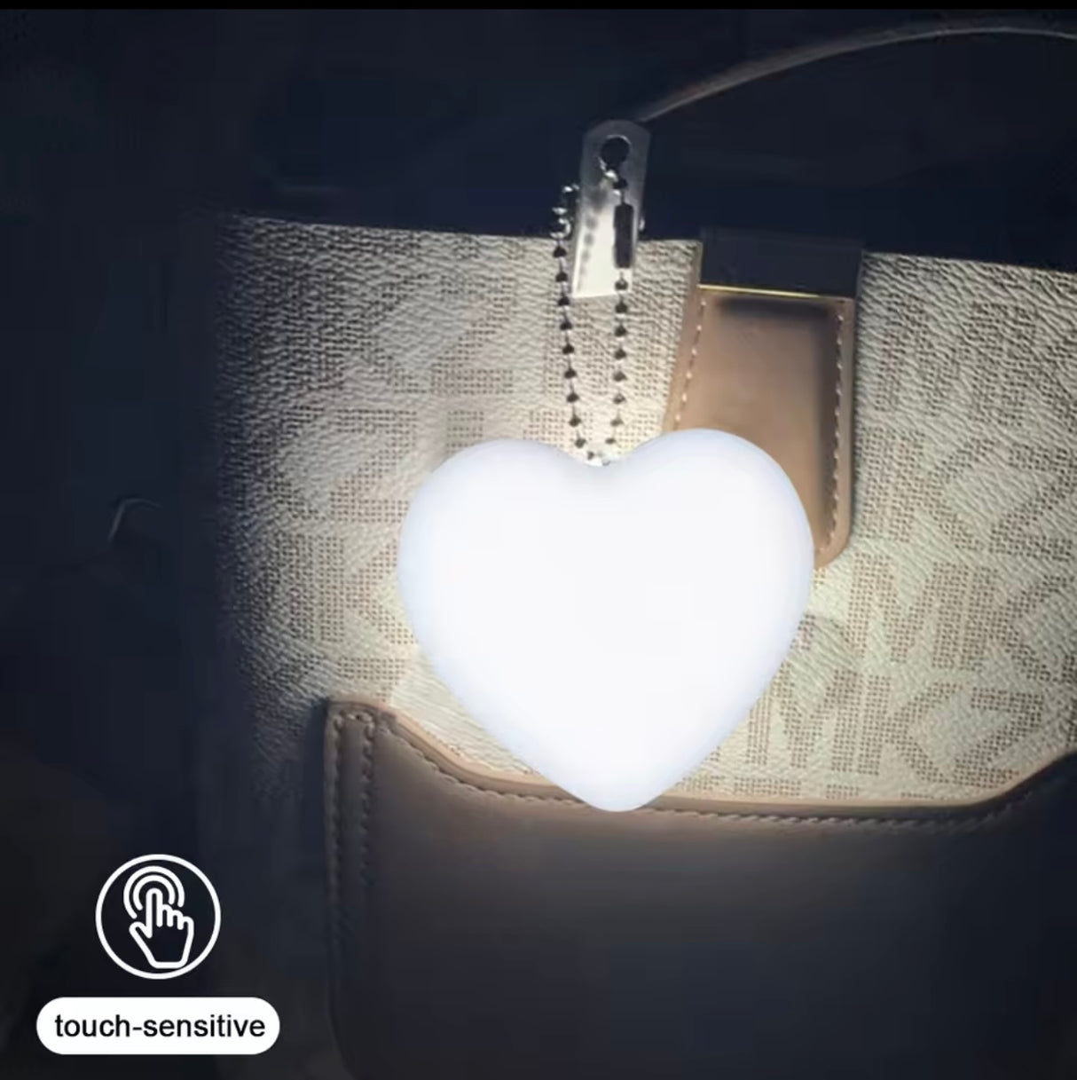 LED Handbag Light Touch Sensor Heart Round Star LED Purse Night Light Bag Lamp with Clip for Women Mother's Day Gifts