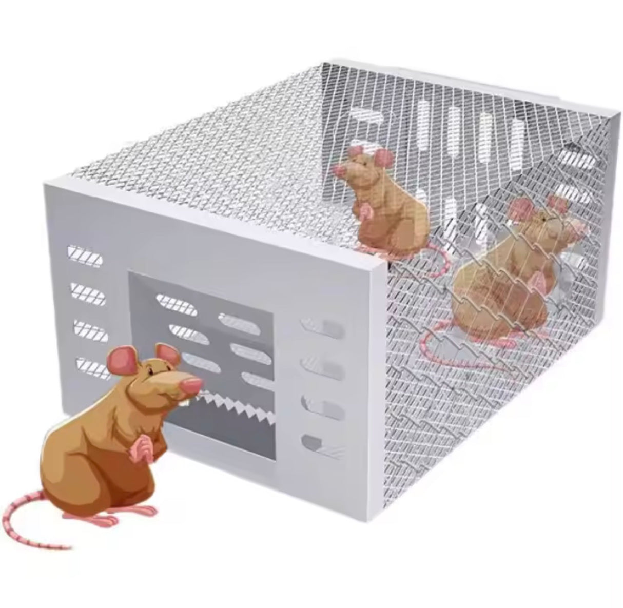 Household Fully Automatic Mouse Trap Safe Continuous Mouse Trap No Return Indoor Large Space Non-toxic Reusable Humane Rat Trap