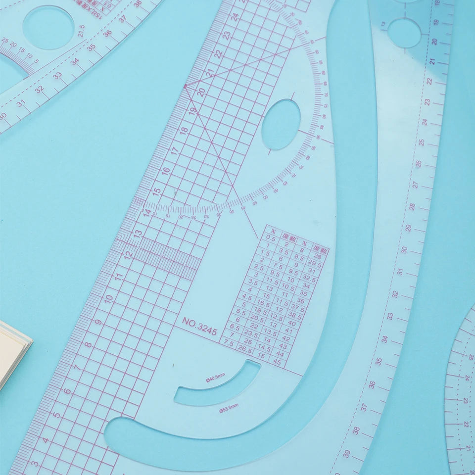 Multifunctional French Curve Ruler Soft Plastic Patchwork Ruler Measure Dressmaking Drawing Template Craft Sewing Tools