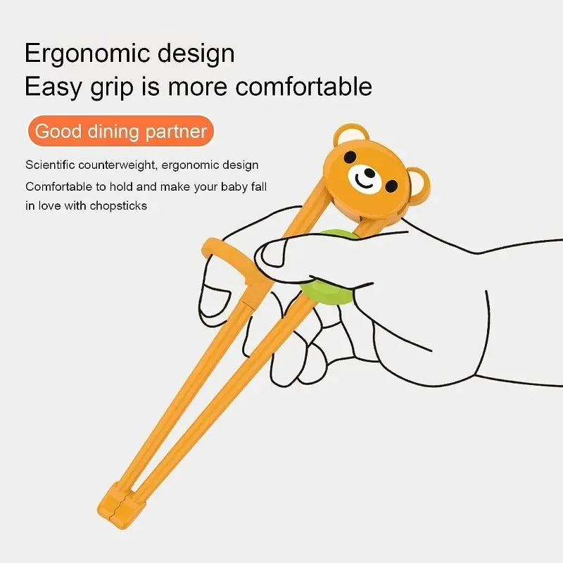 3/1PCS Cute Animal Learning Chopsticks for Children Cartoon Elementary Chopsticks Food Grade Training Chopsticks Kids Tableware