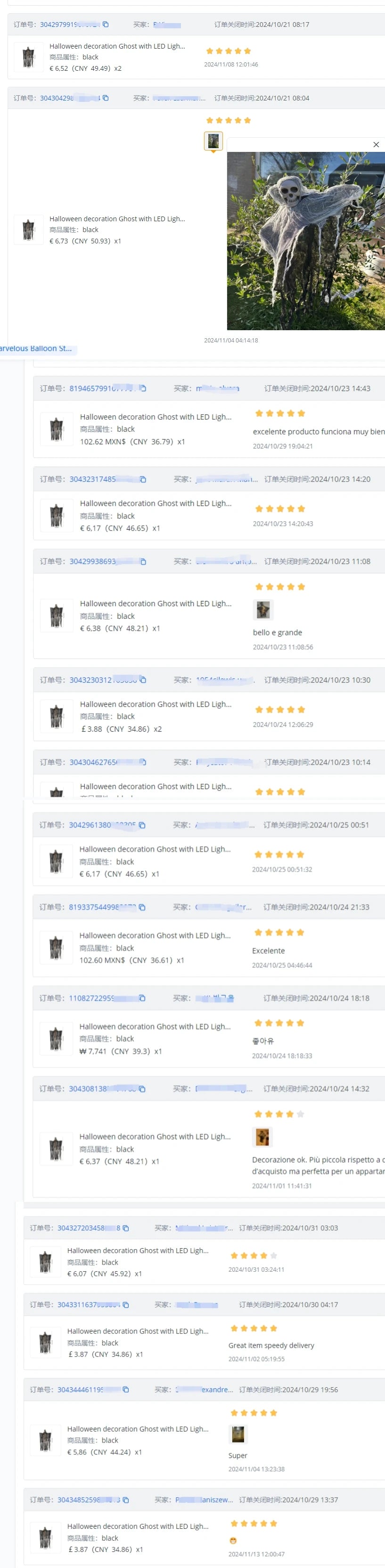 Halloween Skeleton Ghost Decoration Ghost with LED Halloween decoration LED String Lights for Outdoor Use in Gardens