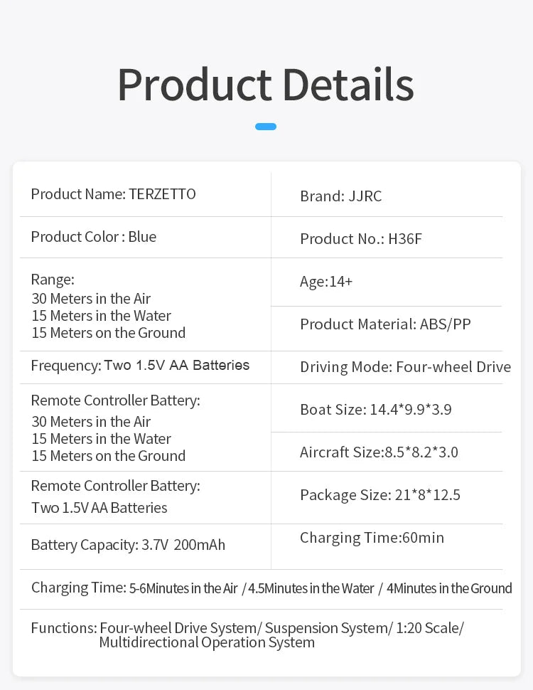 Explosion Mini Quadcopter Water, Land And Air Three-In-One Mini Drone Cross-Border Remote Control Aircraft Toy Birthday Gif