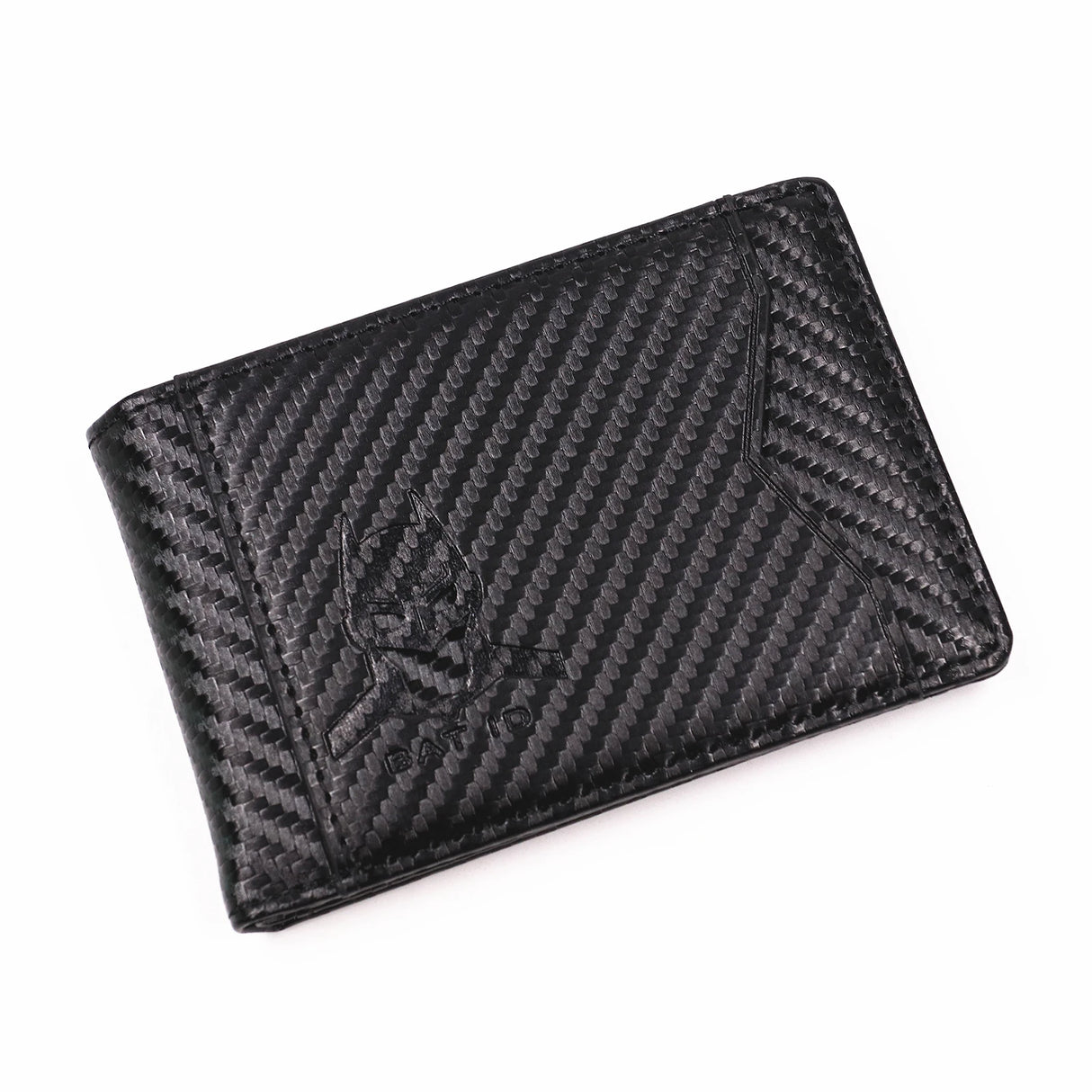 Leather Bat ID Wallet Slim Bifold Credit Card Holder Case With Cutout Superhero Face Eyes Mask Gift