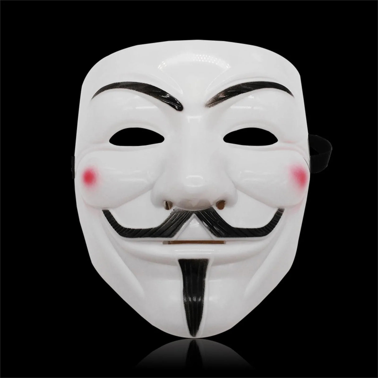 Guy Fawkes Mask Black/White Revolutionary Style Halloween Cosplay Face Cover Party Accessories