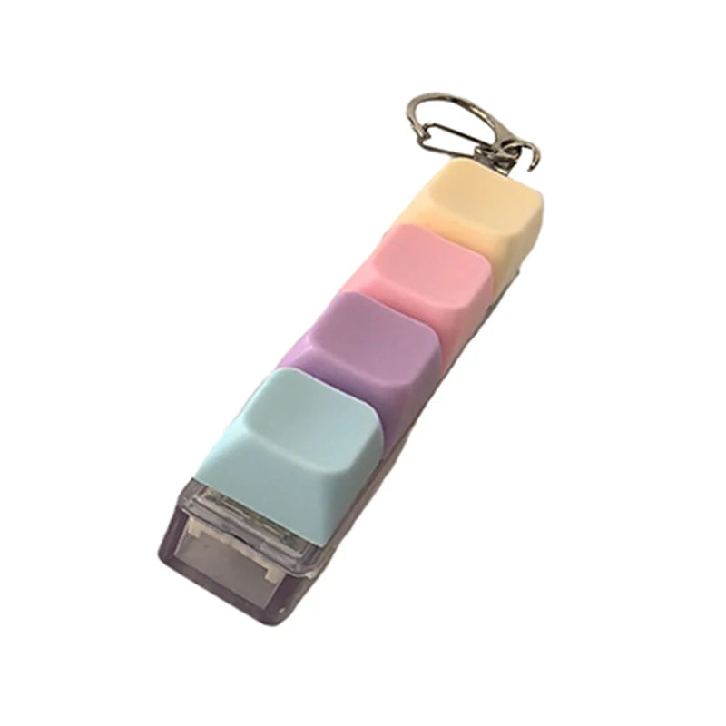 1/4/5/9 Keyboard Fidget Keychain, Keyboard Fidget Decompression Toy, Mechanical Keyboard Fidget Clicker, Stress Relief Button