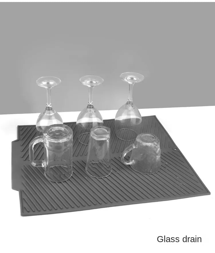 Silicone Drain Pad Drying Mat Pots Dish Drain Mat For Kitchen Tableware Non-slip Mats Anti-scald Coaster Kitchen Utensils