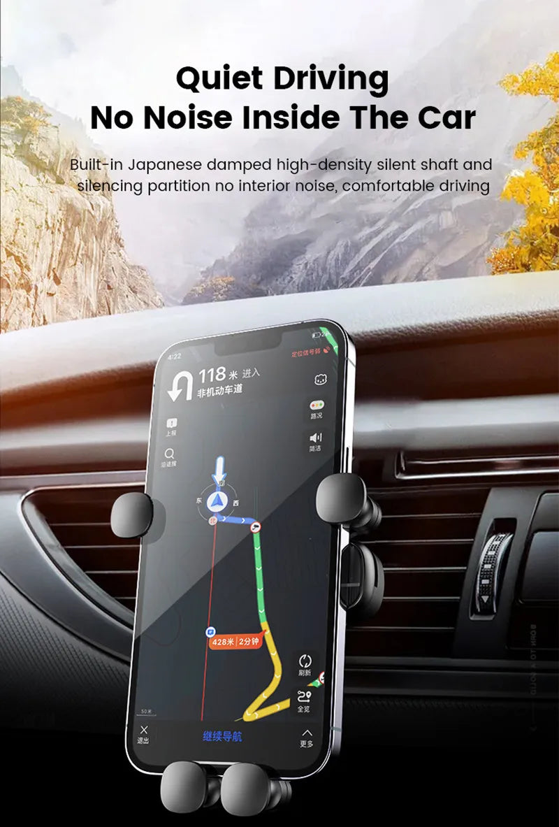 New Gravity Car Phone Holder for 4.7-7 inch Mobile Phone Car Air Vent Phone Mount Universal Shockproof GPS Clip Smartphone Stand