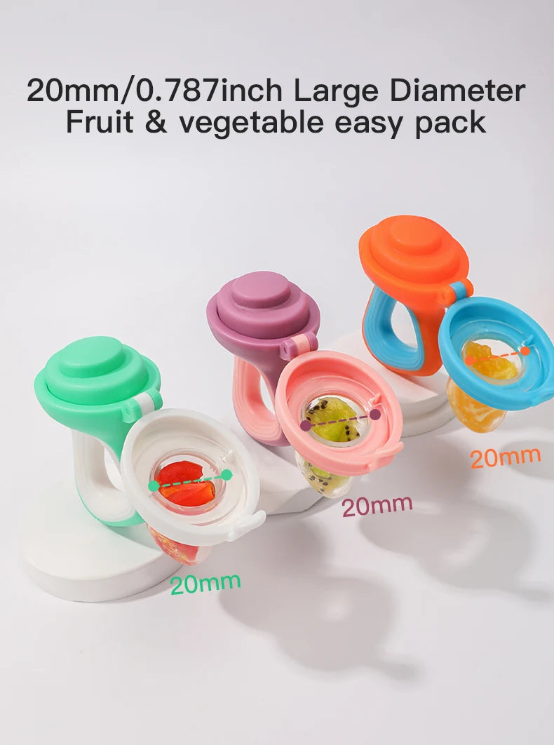 Infant Baby Food Fruit & Vegetable Pacifier, Baby Feeder with Medium Mesh Bag Food Grade Liquid Silicone Yummy Nourishment Feeding