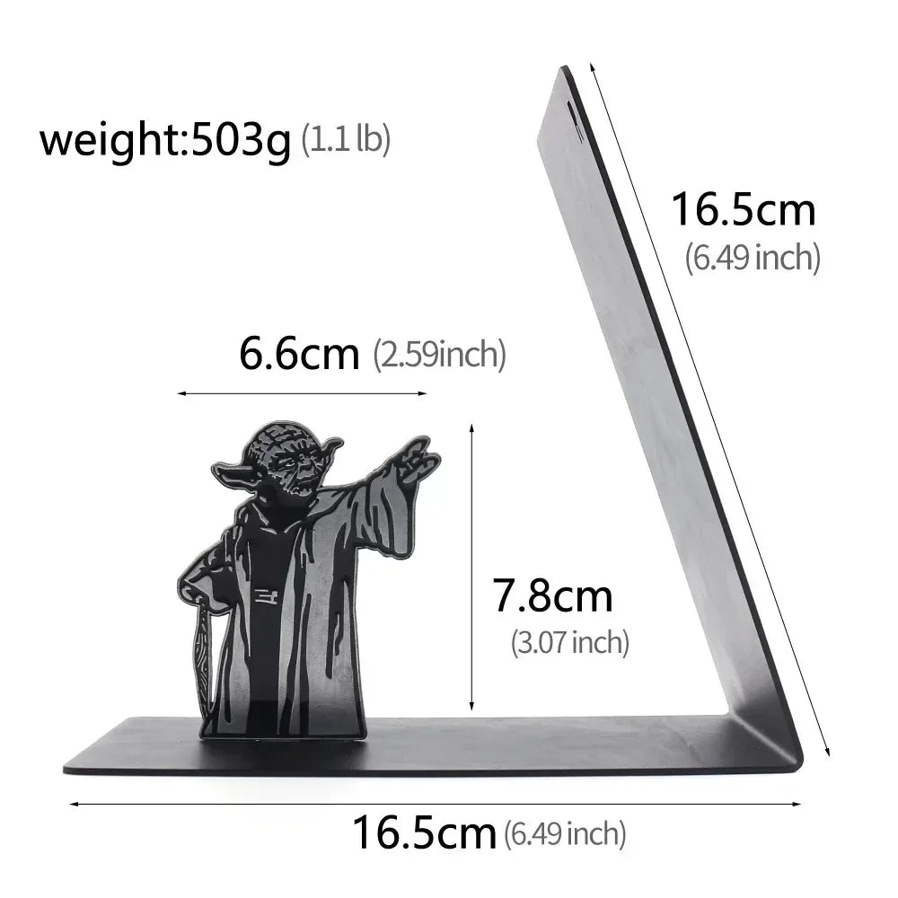 Master Yoda Bookend Sturdy Book Support Table Desk Decoration Classic Character Book Holder for Men Women Movie Fans 1PCS