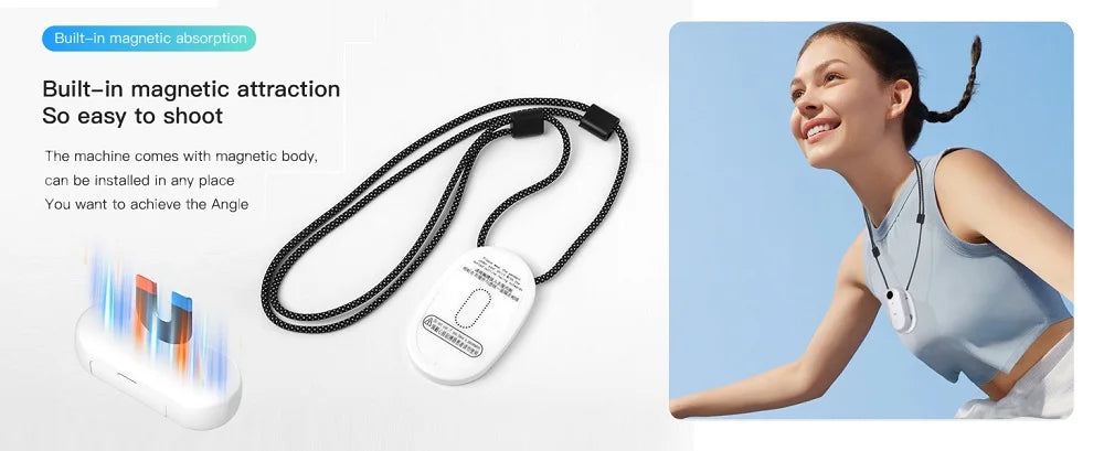 POV 4K Magnetic Body Cam Small Wireless Action Camera Magsafe Vlogging Recorder YouTube Sports Ultra Portable Smart Pro Camera