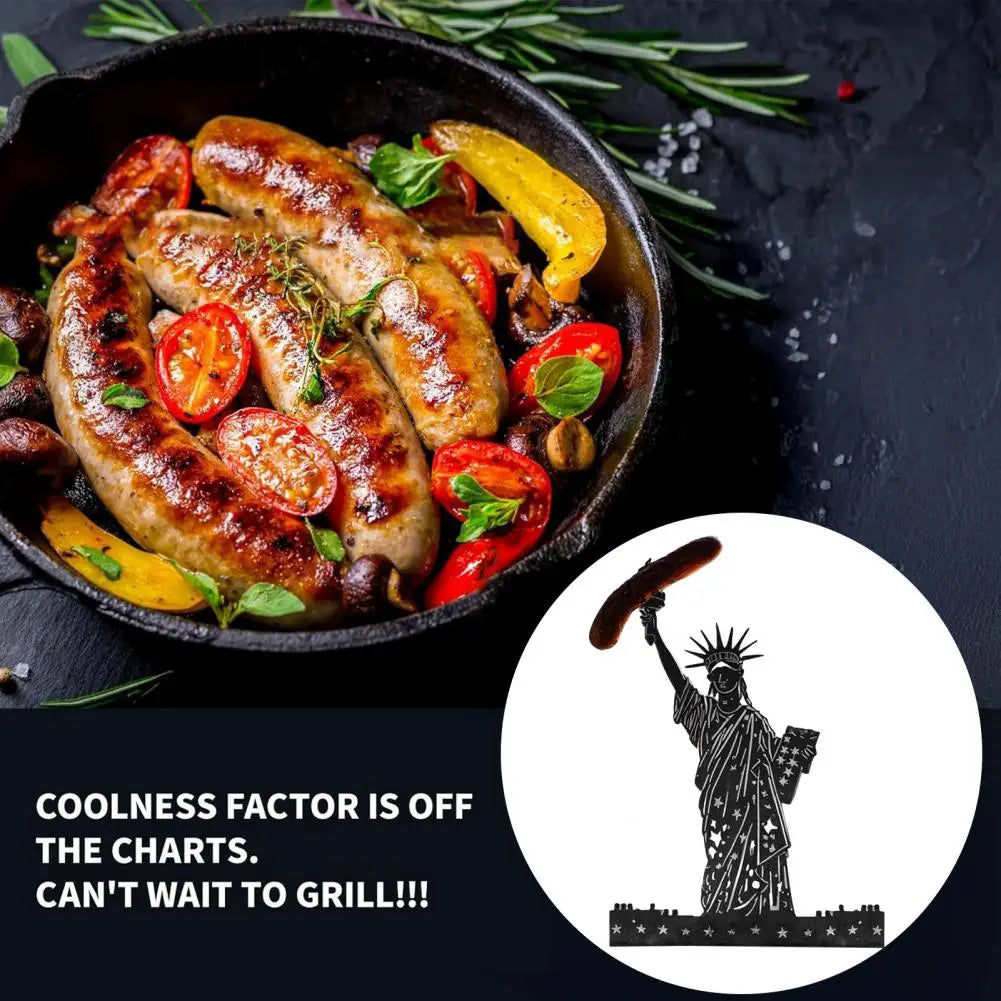 BBQ Accessory Portable Camping Hot Dog Grill Holder Rust-proof Sausage Stand Rack for Funny Bbq Heat-resistant Outdoor Sausage