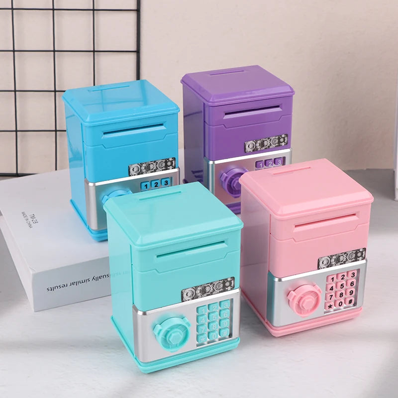 Kids Money Bank, Plastic Password Piggy Bank Mini ATM Cash Coin Money Box For Kids Birthday Toy For Children,ATM Banks Box