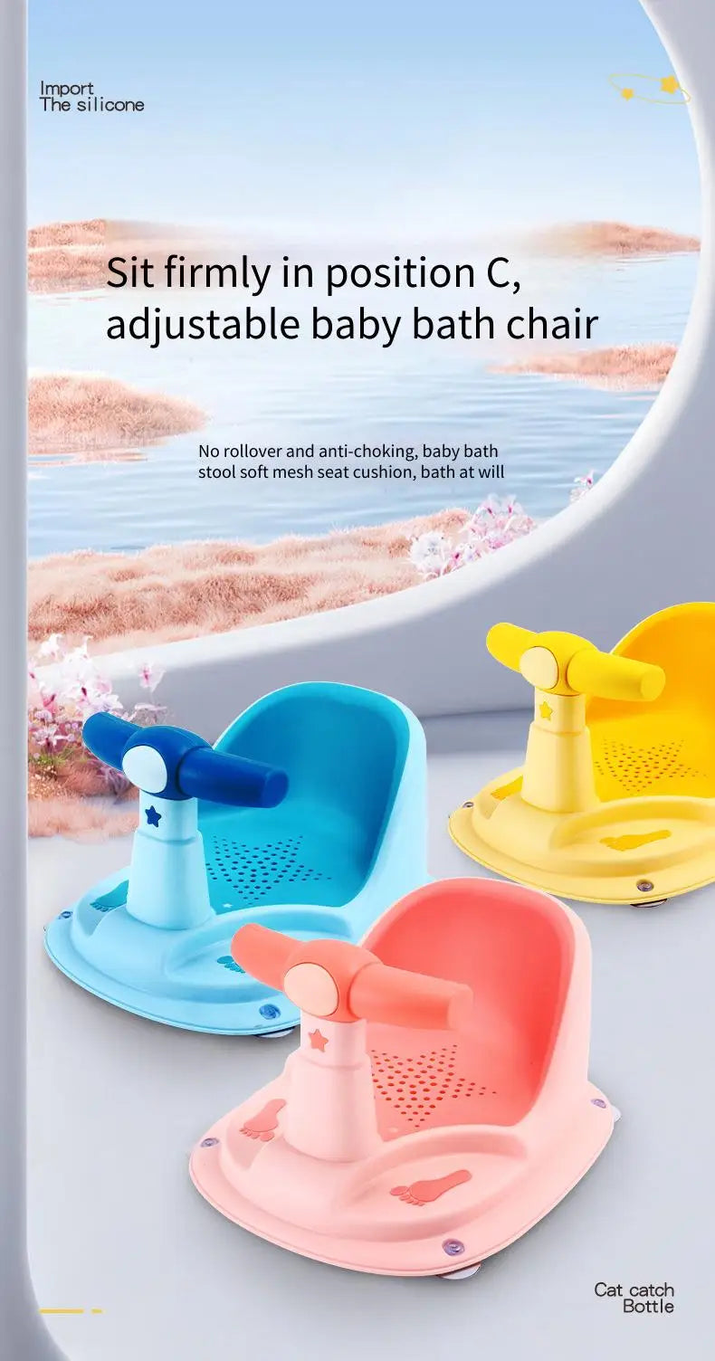 Infant Shower Seat Portable Baby Sit Take Shower Young Children Bathroom Bath Newborns Home Travel Can Used With Bathtub
