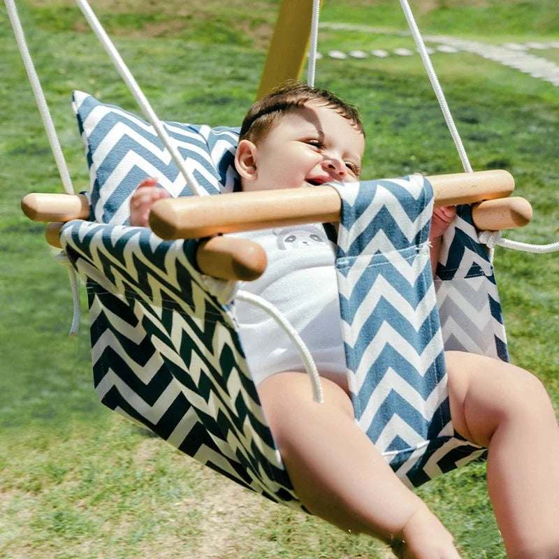 Baby Swing Seat Canvas Safe Swing Chair Indoor Outdoor Kindergarten Backyard Park Beach Basket Amusement Equipment Baby Toy