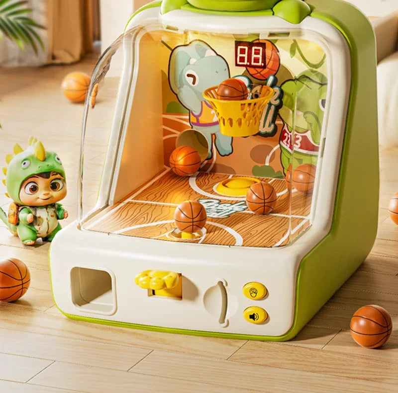 Basketball Shooting Arcade Game Toy - Desktop Pinball Hoop with LED Scoring, Fun Interactive for Kids Family Party Gathering
