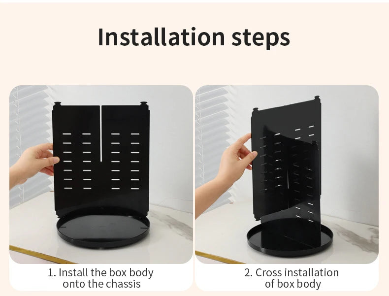 360 Degree Rotating Makeup Storage Box Rotating Layer Transparent Desktop Organizer Home Dresser Perfume Skin Care Shelf