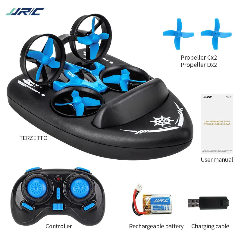 Explosion Mini Quadcopter Water, Land And Air Three-In-One Mini Drone Cross-Border Remote Control Aircraft Toy Birthday Gif