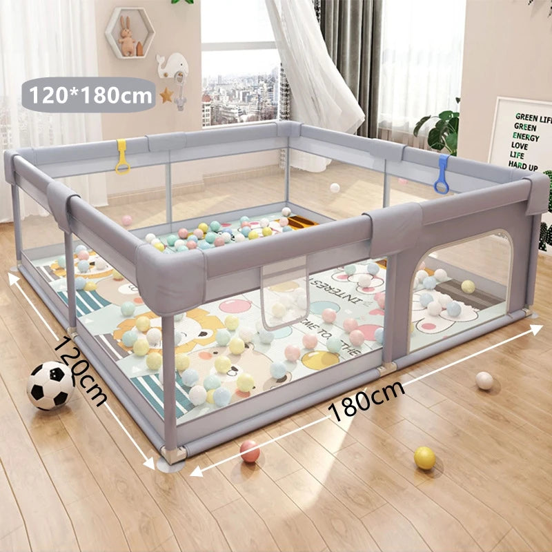 Baby Playpen for Children Play Area Baby Playground Safety Barriers Basketball Baby Activity Gym Child Fence Ball Box Game