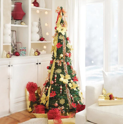 Foldable Christmas Tree with Ornaments