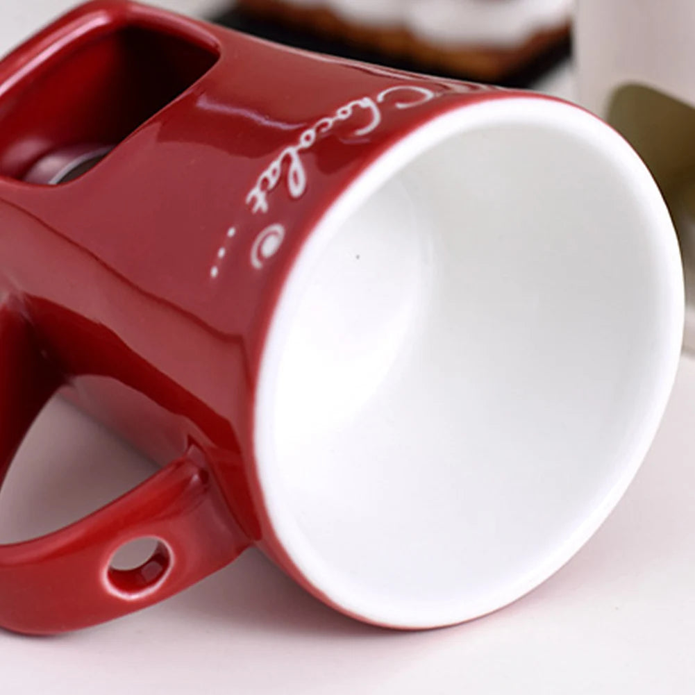 Sweet Fondue Cup for Date Night and More, Chocolate Melting Cup Set with Forks, Perfect as Fondue Mug or Chocolate Fondue Mug - Ideal Gifts for Birthday, Wedding, Mini Simmer Mug