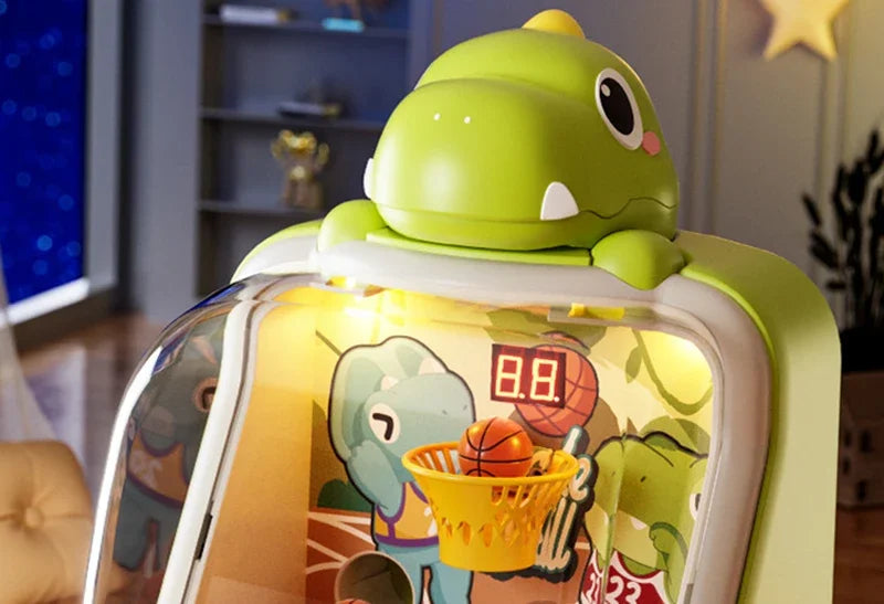 Basketball Shooting Arcade Game Toy - Desktop Pinball Hoop with LED Scoring, Fun Interactive for Kids Family Party Gathering