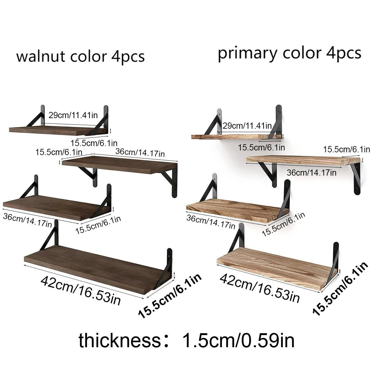 Floating Shelves for Wall,Bookshelves,Wall Mounted Wood Shelf for Living Room, Bathroom, Bedroom, Kitchen, Home Decor