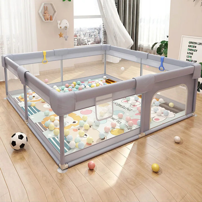 Baby Playpen for Children Play Area Baby Playground Safety Barriers Basketball Baby Activity Gym Child Fence Ball Box Game