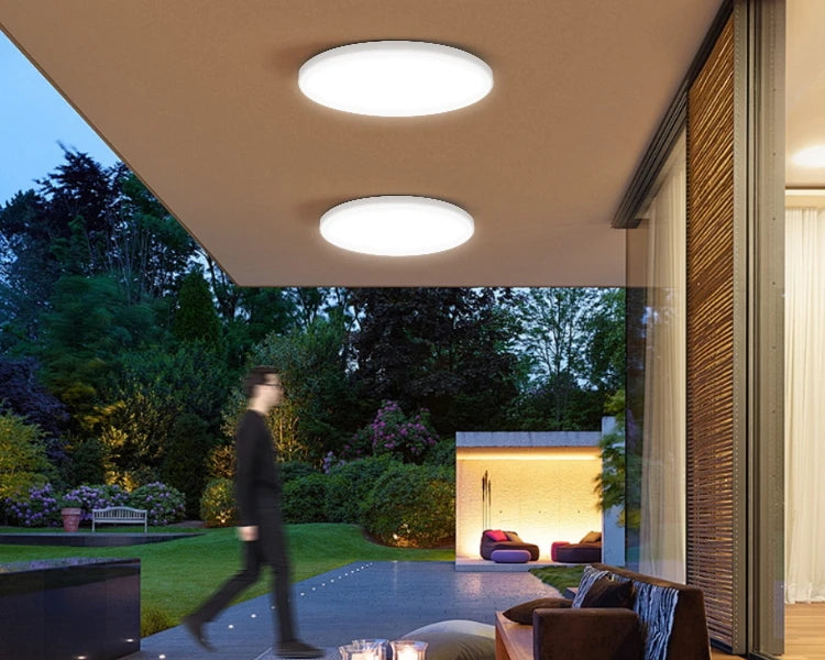 Radar Sensor Ceiling Light Led Pacel Lamps for Bathroom Hallways Porch Waterproof 20W 30W Smart Ceiling Lamp Led Panel Lighting