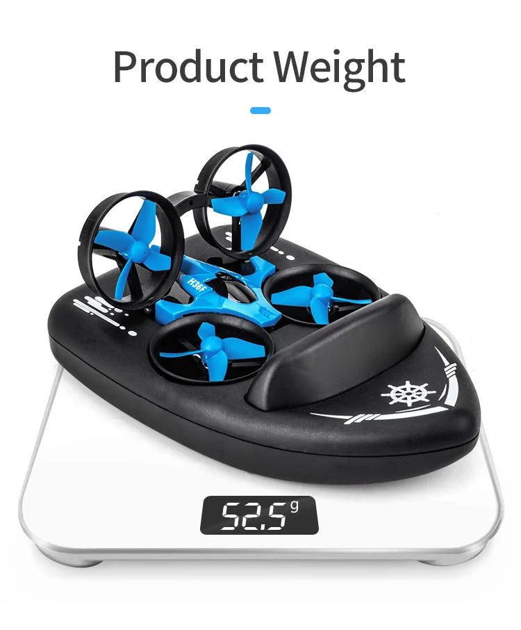 Explosion Mini Quadcopter Water, Land And Air Three-In-One Mini Drone Cross-Border Remote Control Aircraft Toy Birthday Gif