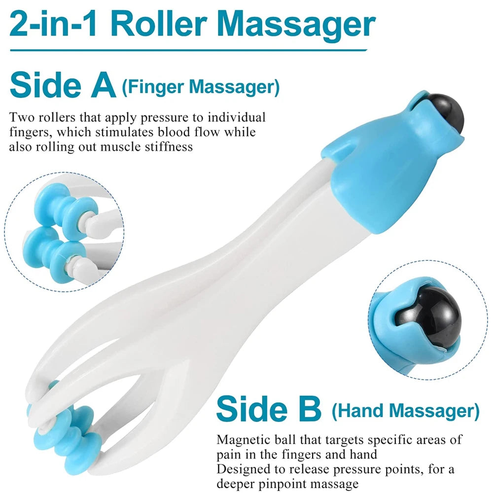Finger Wrist and Hand Massager Hand Massage Roller Tools, Finger Joints Massager Hand Handheld Blood Circulation Tool Men Women